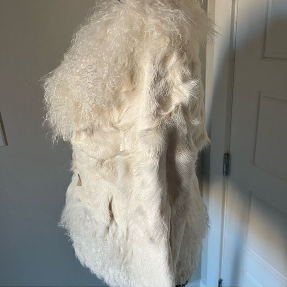 NWT vintage Marciano fur coat sz M in cream/ivory/white real fur - Picture 6 of 16